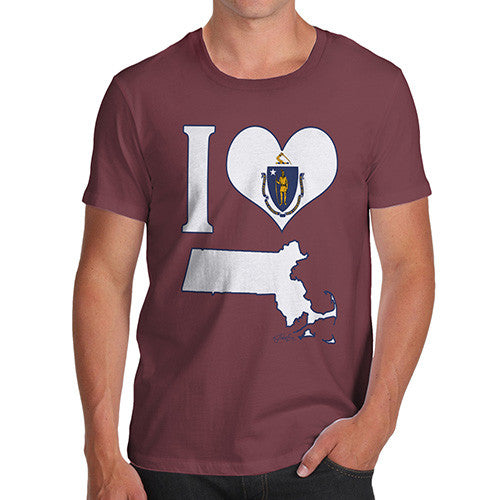 Men's I Love Massachusetts T-Shirt