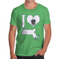 Men's I Love Massachusetts T-Shirt