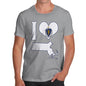 Men's I Love Massachusetts T-Shirt