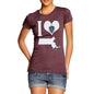 Women's I Love Massachusetts T-Shirt