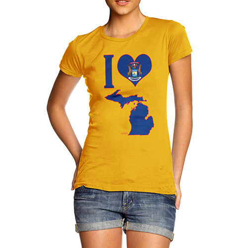 Women's I Love Michigan T-Shirt