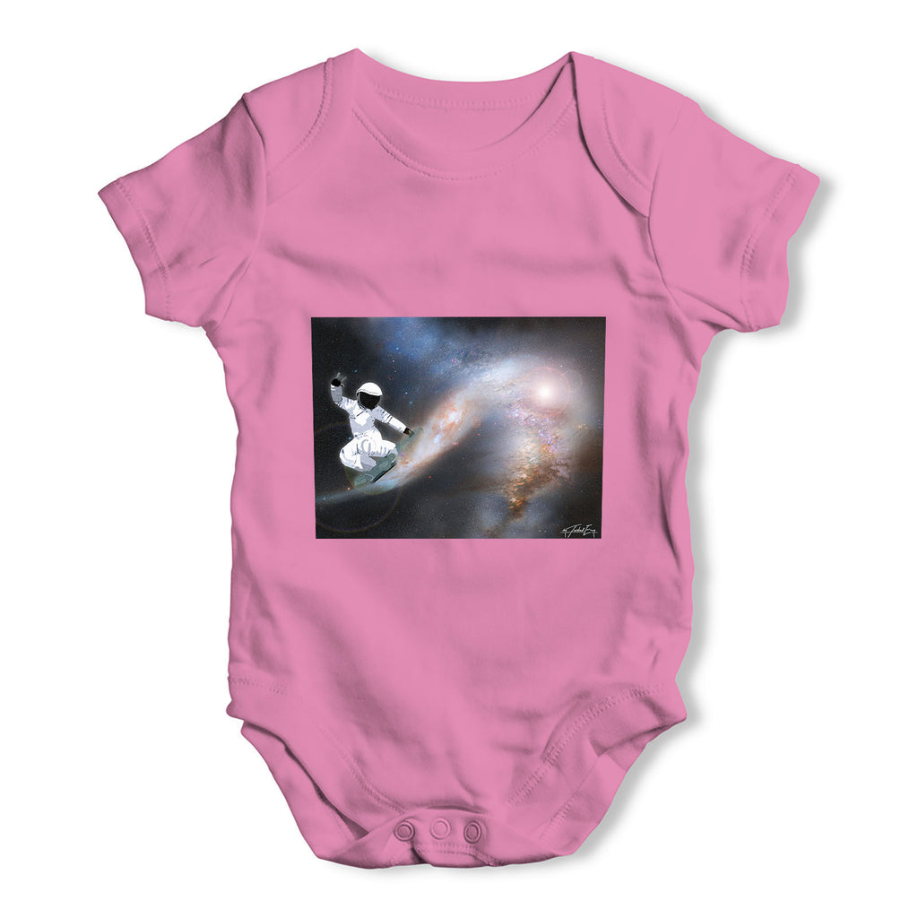 Space Surfing Baby Grow Bodysuit