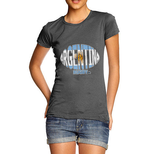 Women's Argentina Rugby Ball Flag T-Shirt