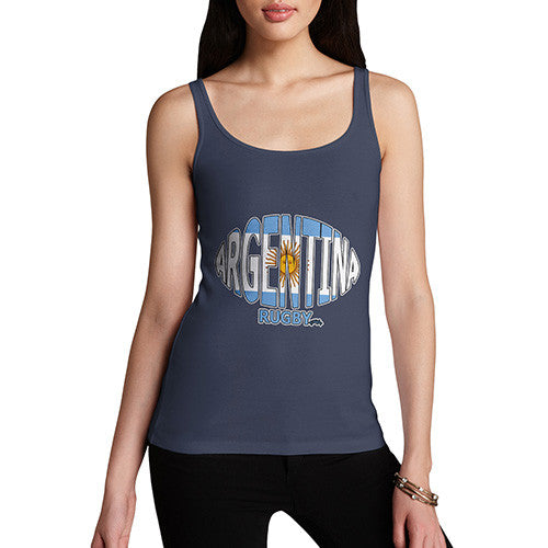 Women's Argentina Rugby Ball Flag Tank Top