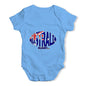 Cute Infant Bodysuit Australia Rugby Ball Flag Baby Unisex Baby Grow Bodysuit Newborn Blue