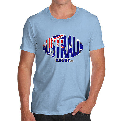 Men's Australia Rugby Ball Flag T-Shirt