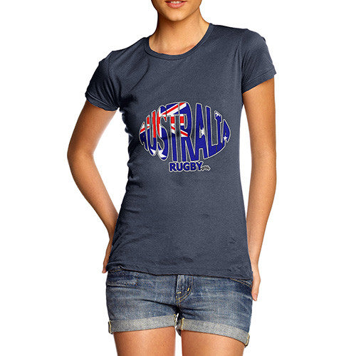 Women's Australia Rugby Ball Flag T-Shirt