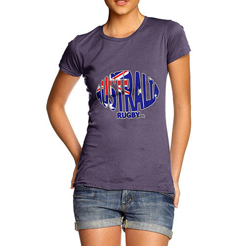 Women's Australia Rugby Ball Flag T-Shirt