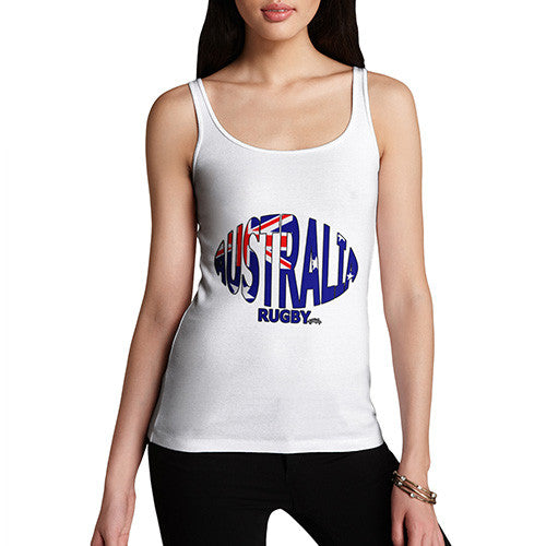 Women's Australia Rugby Ball Flag Tank Top