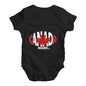 Baby Boy Clothes Canada Rugby Ball Flag Baby Unisex Baby Grow Bodysuit 0-3 Months Black