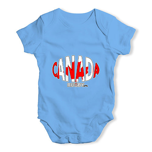 Funny Baby Bodysuits Canada Rugby Ball Flag Baby Unisex Baby Grow Bodysuit 18-24 Months Blue