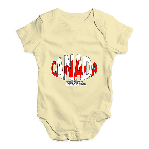 Baby Onesies Canada Rugby Ball Flag Baby Unisex Baby Grow Bodysuit 0-3 Months Lemon