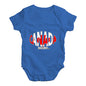 Babygrow Baby Romper Canada Rugby Ball Flag Baby Unisex Baby Grow Bodysuit 3-6 Months Royal Blue