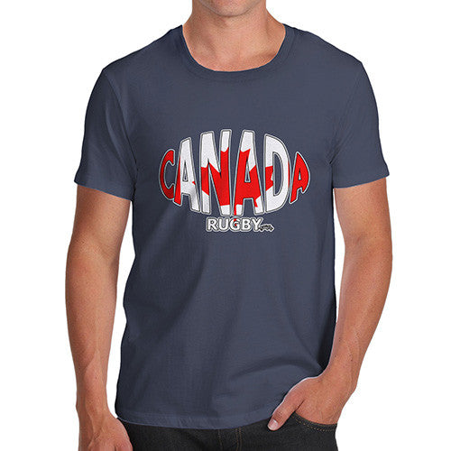 Men's Canada Rugby Ball Flag T-Shirt