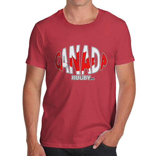 Men's Canada Rugby Ball Flag T-Shirt