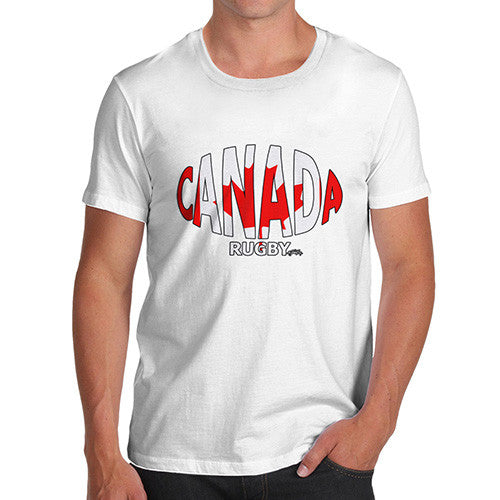 Men's Canada Rugby Ball Flag T-Shirt