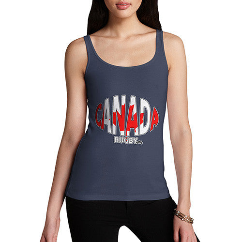 Women's Canada Rugby Ball Flag Tank Top