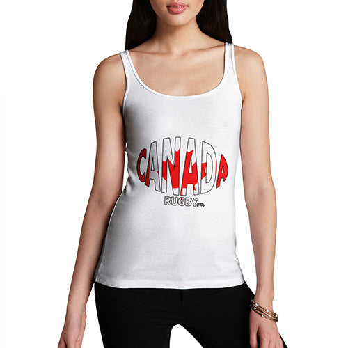 Women's Canada Rugby Ball Flag Tank Top