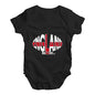 Bodysuit Baby Romper England Rugby Ball Flag Baby Unisex Baby Grow Bodysuit 3-6 Months Black