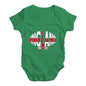 Funny Baby Clothes England Rugby Ball Flag Baby Unisex Baby Grow Bodysuit 6-12 Months Green