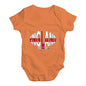 Baby Grow Baby Romper England Rugby Ball Flag Baby Unisex Baby Grow Bodysuit 6-12 Months Orange