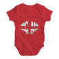 Cute Infant Bodysuit England Rugby Ball Flag Baby Unisex Baby Grow Bodysuit Newborn Red