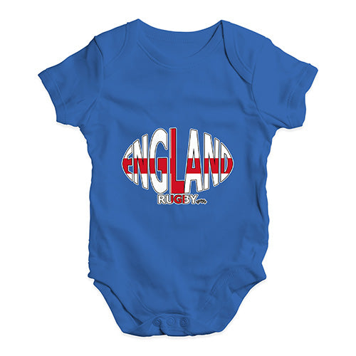 Bodysuit Baby Romper England Rugby Ball Flag Baby Unisex Baby Grow Bodysuit 18-24 Months Royal Blue