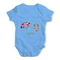 Funny Baby Bodysuits Fiji Rugby Ball Flag Baby Unisex Baby Grow Bodysuit 0-3 Months Blue