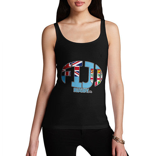 Women's Fiji Rugby Ball Flag Tank Top