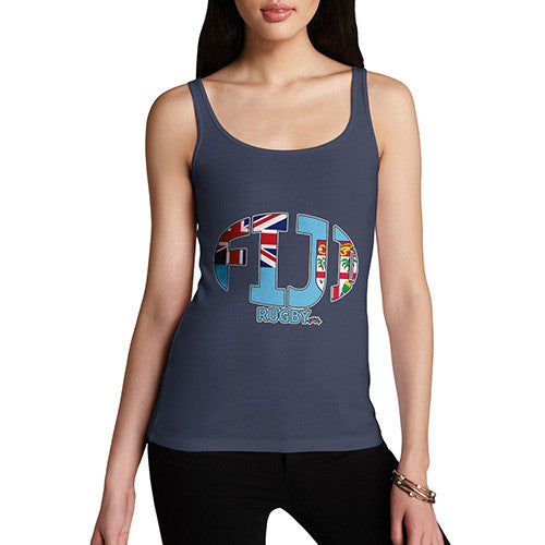 Women's Fiji Rugby Ball Flag Tank Top