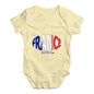 Bodysuit Baby Romper France Rugby Ball Flag Baby Unisex Baby Grow Bodysuit 18-24 Months Lemon