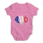 Cute Infant Bodysuit France Rugby Ball Flag Baby Unisex Baby Grow Bodysuit 0-3 Months Pink