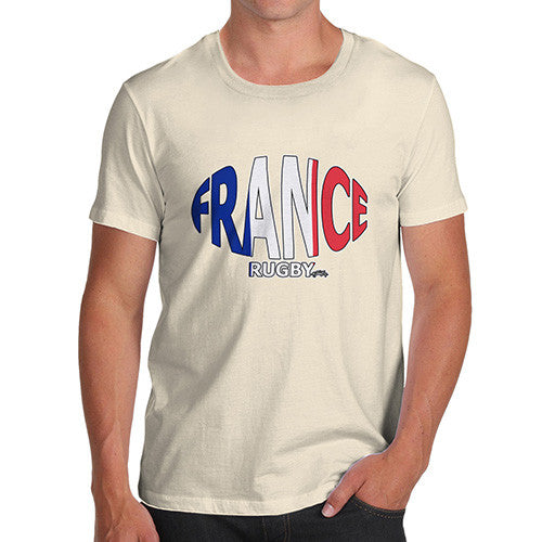 Men's France Rugby Ball Flag T-Shirt