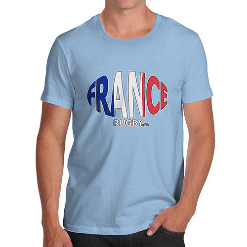 Men's France Rugby Ball Flag T-Shirt