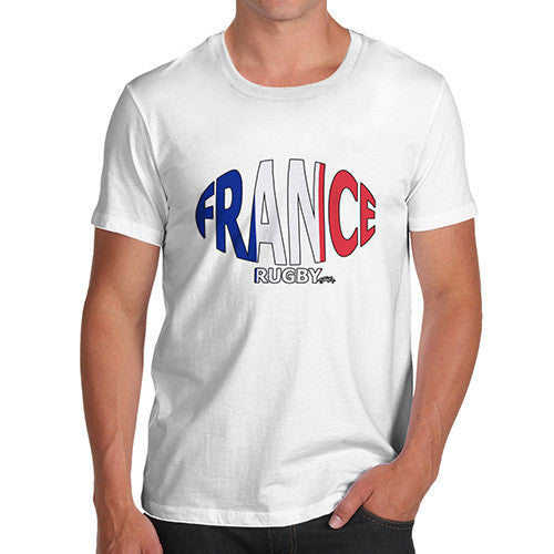 Men's France Rugby Ball Flag T-Shirt