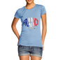 Women's France Rugby Ball Flag T-Shirt