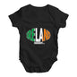 Cute Infant Bodysuit Ireland Rugby Ball Flag Baby Unisex Baby Grow Bodysuit 0-3 Months Black