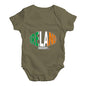 Baby Grow Baby Romper Ireland Rugby Ball Flag Baby Unisex Baby Grow Bodysuit 3-6 Months Khaki