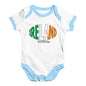 Funny Infant Baby Bodysuit Onesies Ireland Rugby Ball Flag Baby Unisex Baby Grow Bodysuit 3-6 Months White Blue Trim