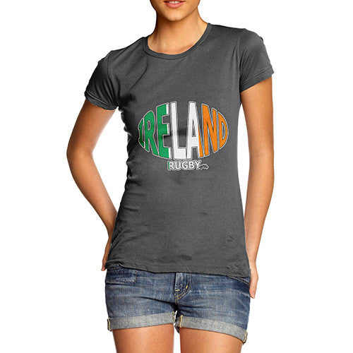 Women's Ireland Rugby Ball Flag T-Shirt