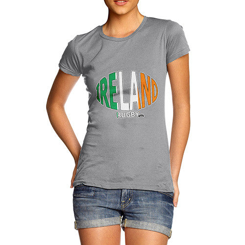 Women's Ireland Rugby Ball Flag T-Shirt