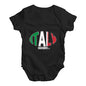 Cute Infant Bodysuit Italy Rugby Ball Flag Baby Unisex Baby Grow Bodysuit 18-24 Months Black