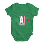 Funny Infant Baby Bodysuit Italy Rugby Ball Flag Baby Unisex Baby Grow Bodysuit 12-18 Months Green