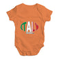 Funny Baby Clothes Italy Rugby Ball Flag Baby Unisex Baby Grow Bodysuit 12-18 Months Orange