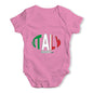 Baby Grow Baby Romper Italy Rugby Ball Flag Baby Unisex Baby Grow Bodysuit 6-12 Months Pink