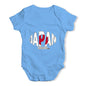 Funny Baby Clothes Japan Rugby Ball Flag Baby Unisex Baby Grow Bodysuit 0-3 Months Blue