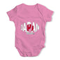 Babygrow Baby Romper Japan Rugby Ball Flag Baby Unisex Baby Grow Bodysuit 12-18 Months Pink