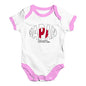 Cute Infant Bodysuit Japan Rugby Ball Flag Baby Unisex Baby Grow Bodysuit 18-24 Months White Pink Trim