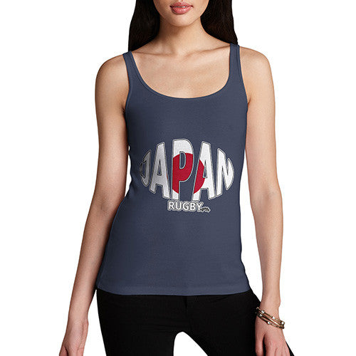 Women's Japan Rugby Ball Flag Tank Top