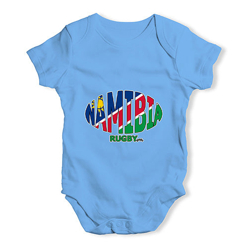 Baby Onesies Namibia Rugby Ball Flag Baby Unisex Baby Grow Bodysuit Newborn Blue